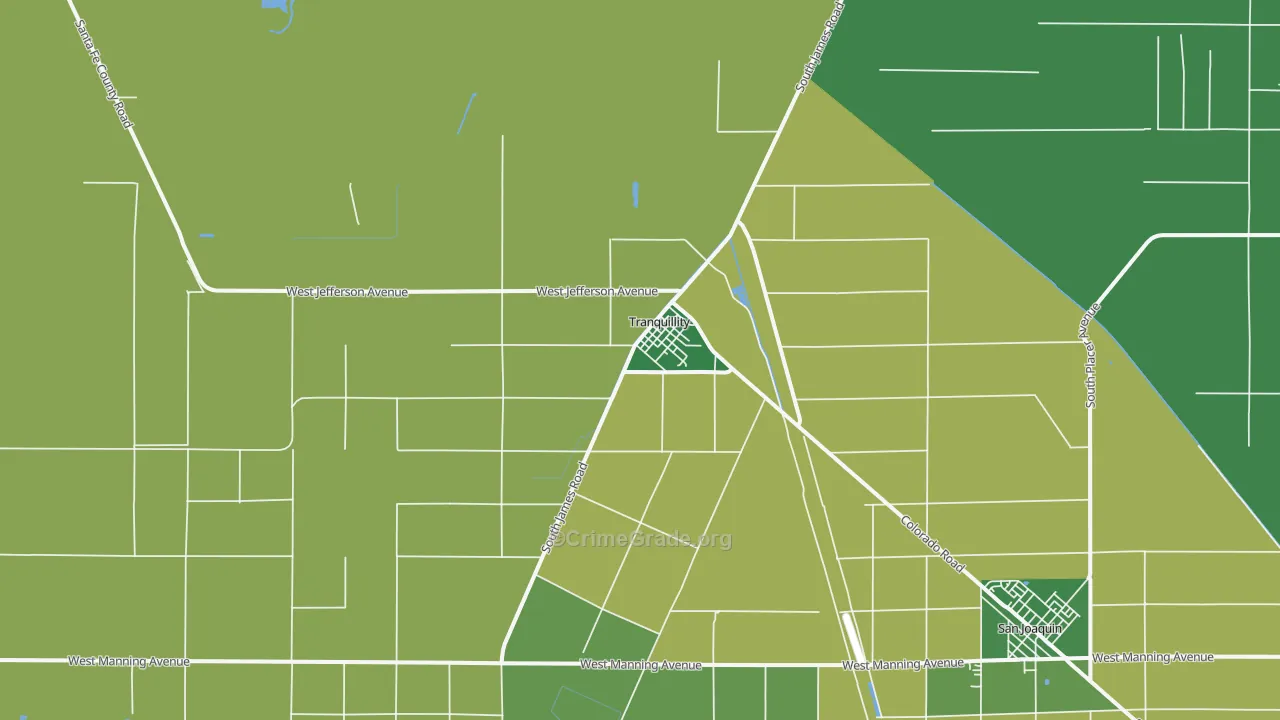 93668, CA Map of Vehicle Theft Rates