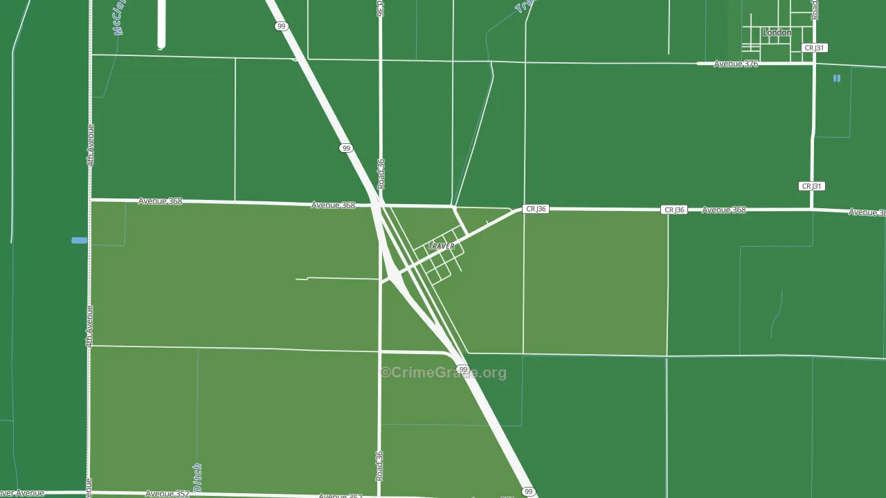 93673, CA Map of Vehicle Theft Rates