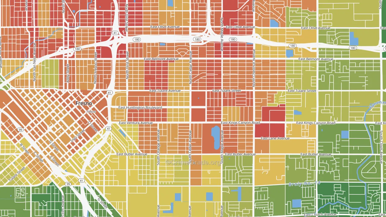 93702, CA Map of Vehicle Theft Rates