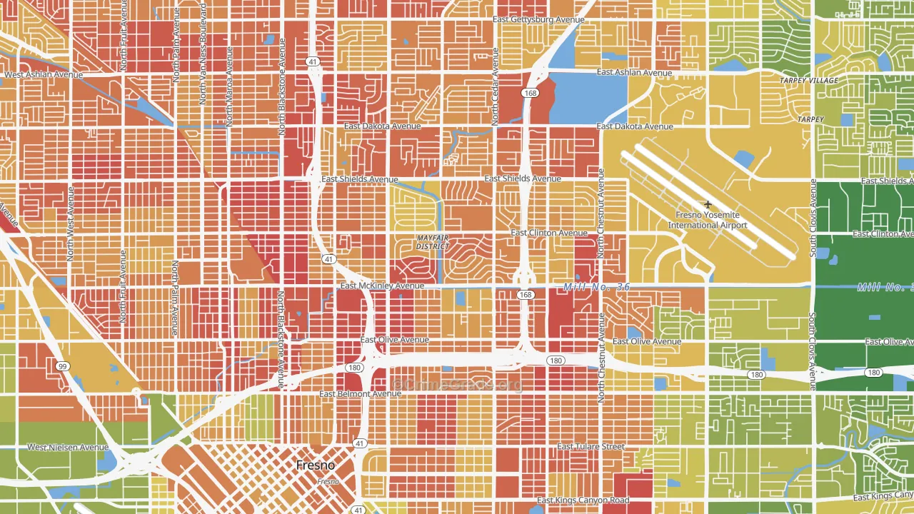 93703, CA Map of Vehicle Theft Rates