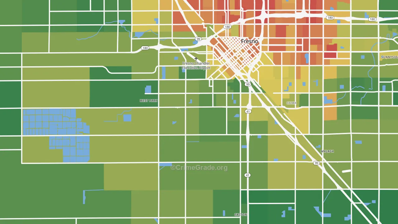 93706, CA Map of Vehicle Theft Rates