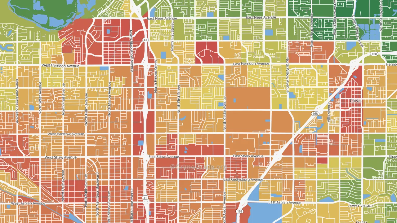 93710, CA Map of Vehicle Theft Rates