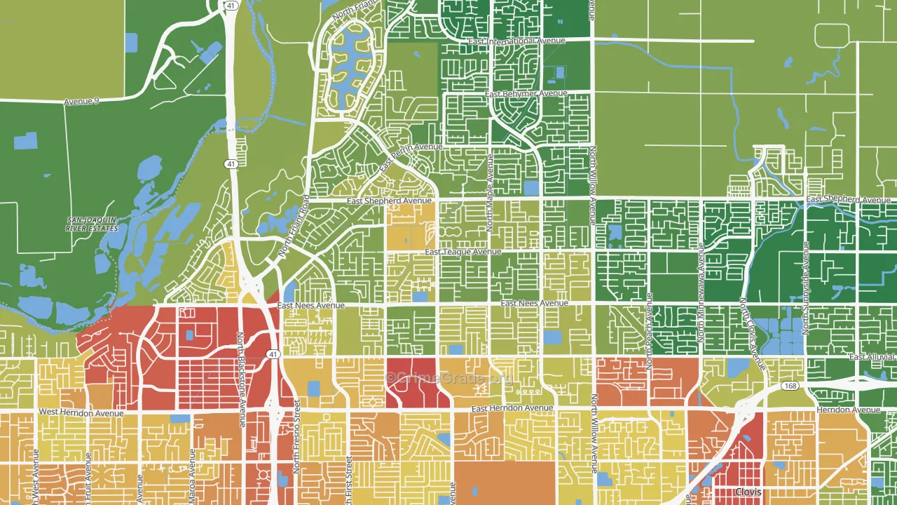 93720, CA Map of Vehicle Theft Rates