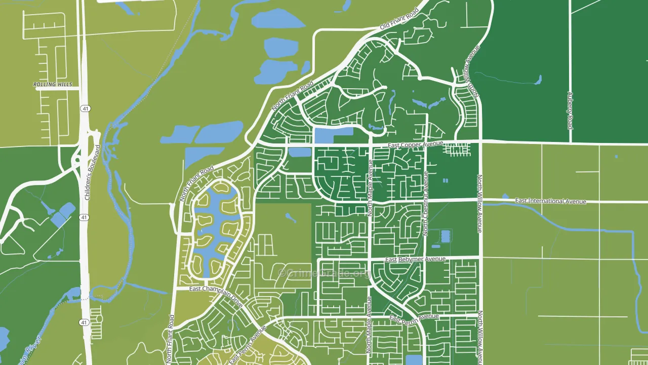 93730, CA Map of Vehicle Theft Rates