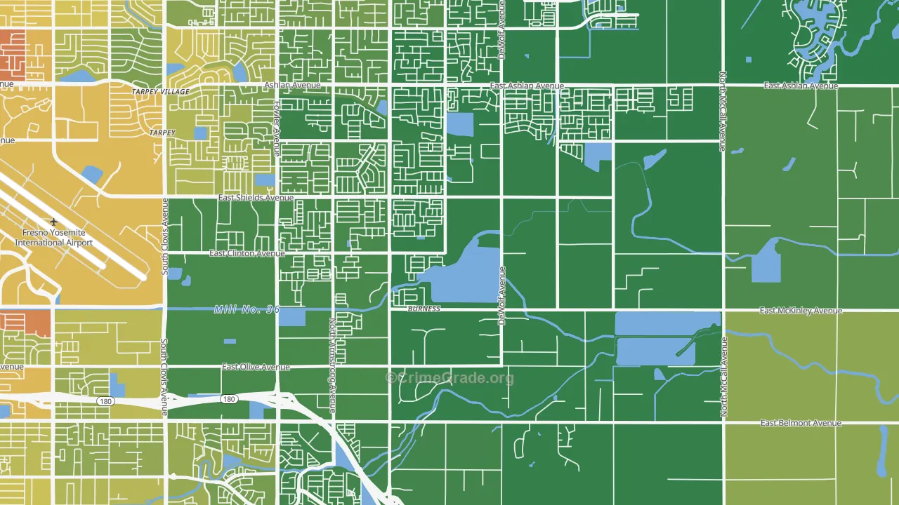 93737, CA Map of Vehicle Theft Rates
