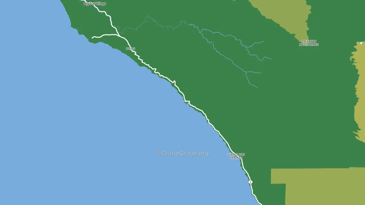 93920, CA Map of Vehicle Theft Rates
