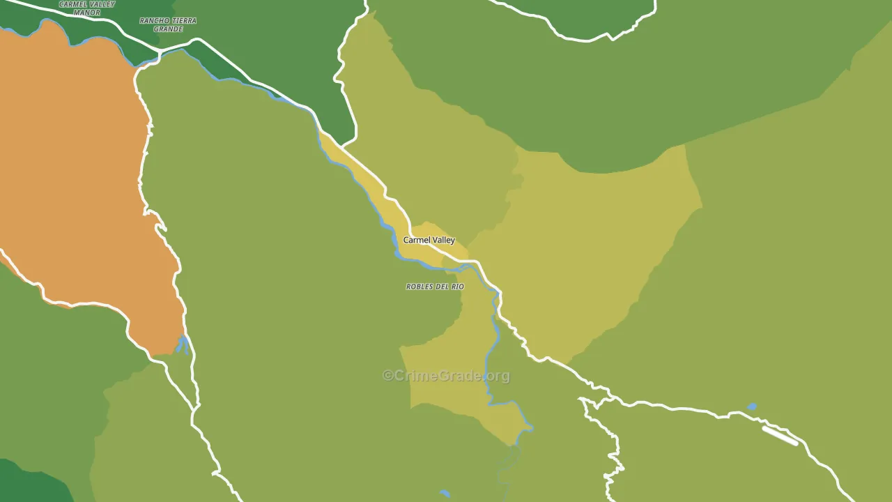 93924, CA Map of Vehicle Theft Rates