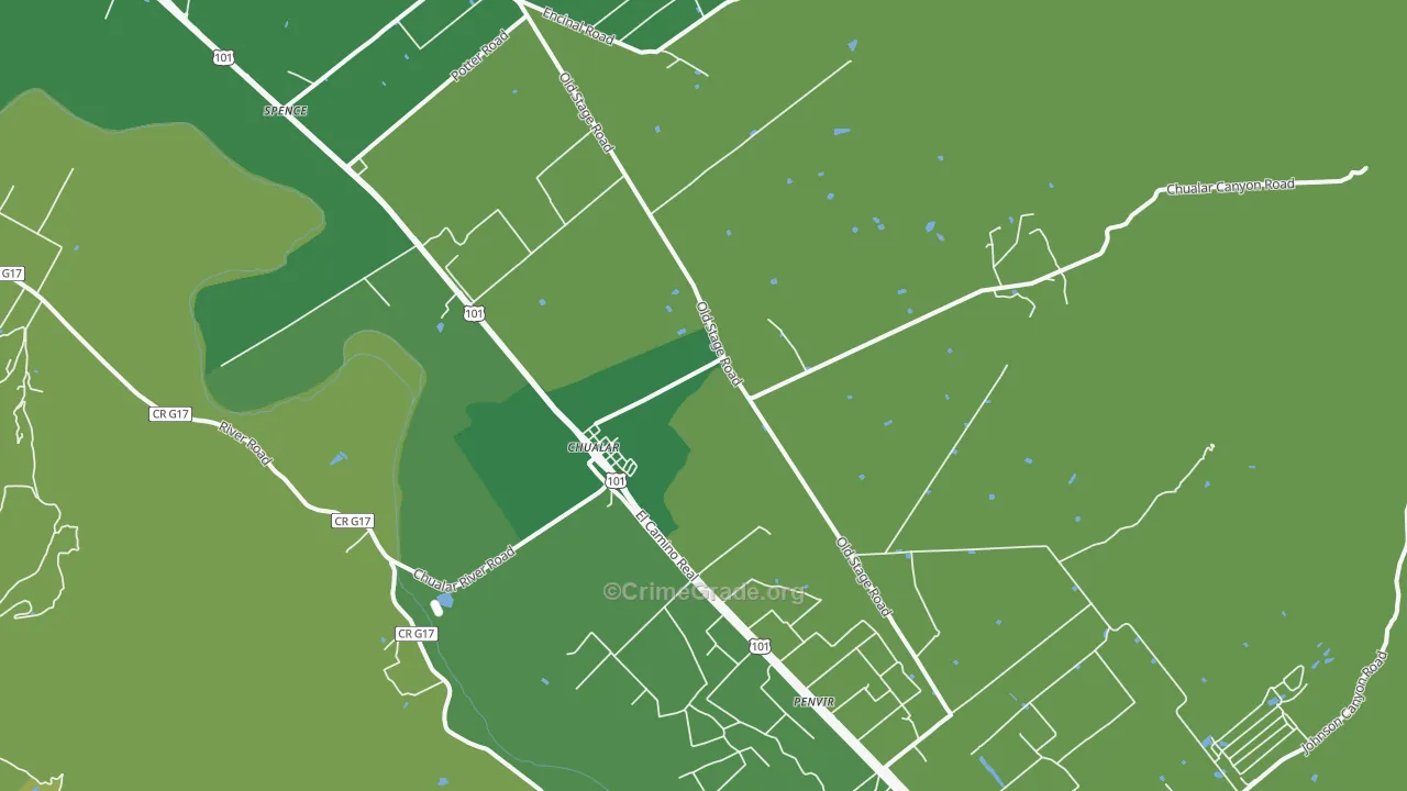 93925, CA Map of Vehicle Theft Rates