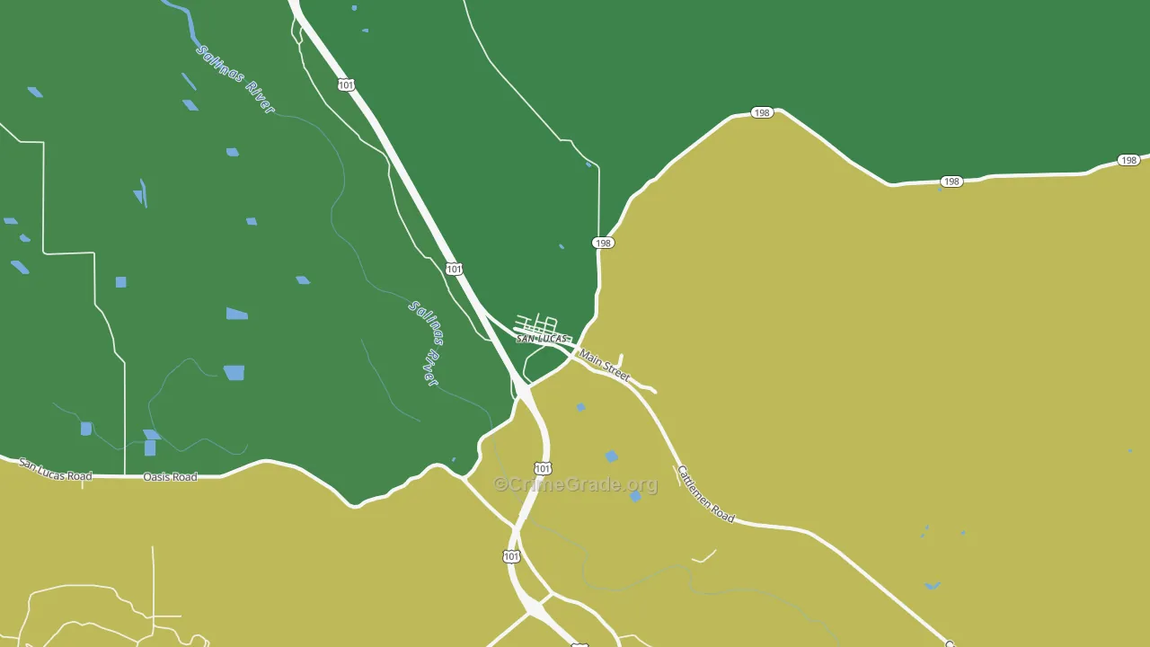 93954, CA Map of Vehicle Theft Rates