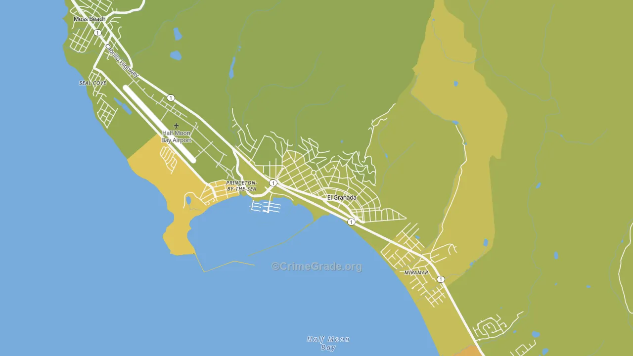 94018, CA Map of Vehicle Theft Rates