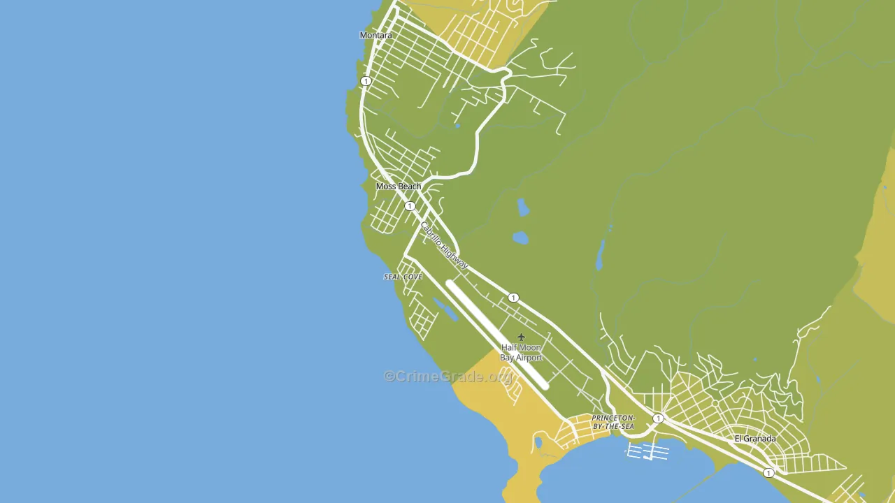 94038, CA Map of Vehicle Theft Rates