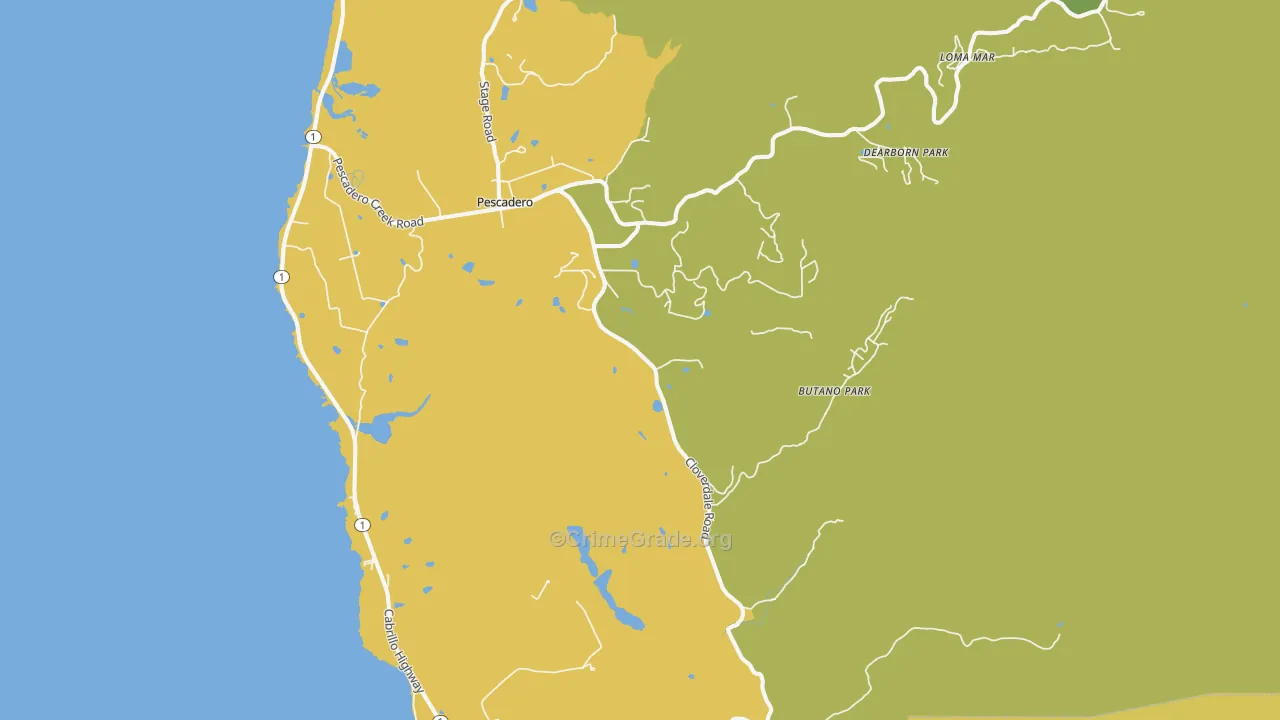 94060, CA Map of Vehicle Theft Rates