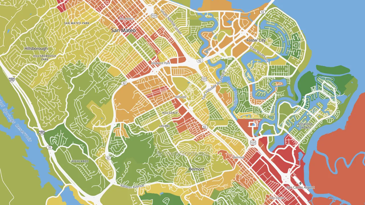 94403, CA Map of Vehicle Theft Rates