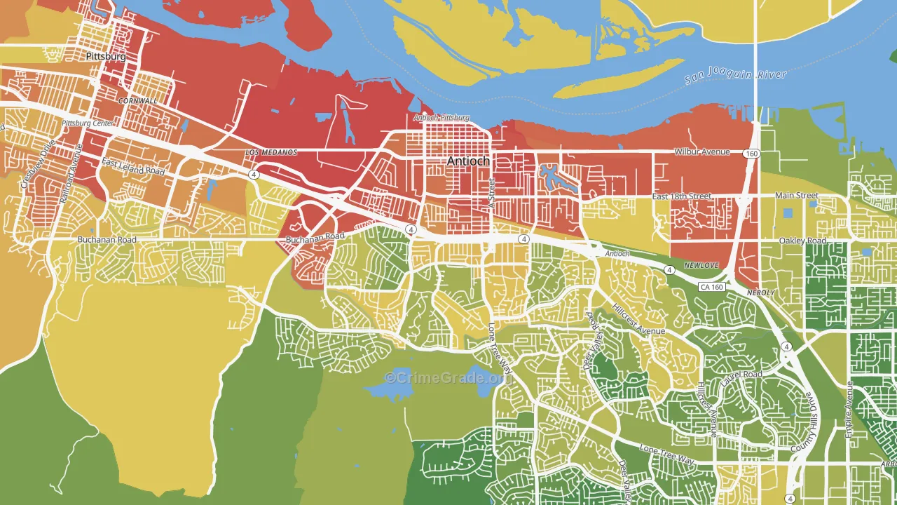 94509, CA Map of Vehicle Theft Rates