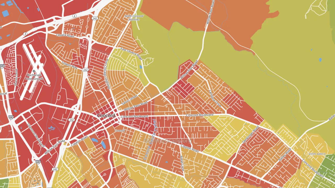 94519, CA Map of Vehicle Theft Rates