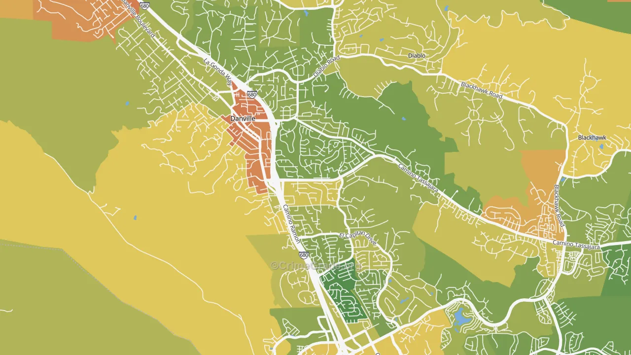94526, CA Map of Vehicle Theft Rates