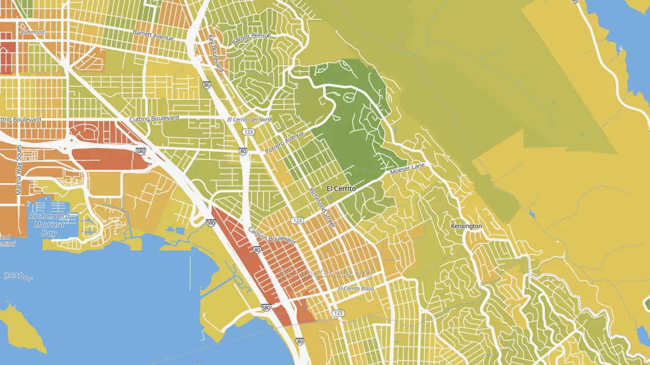 94530, CA Map of Vehicle Theft Rates