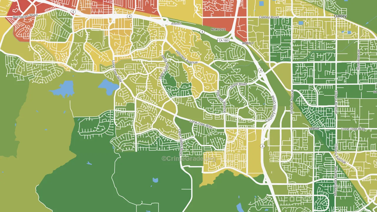 94531, CA Map of Vehicle Theft Rates
