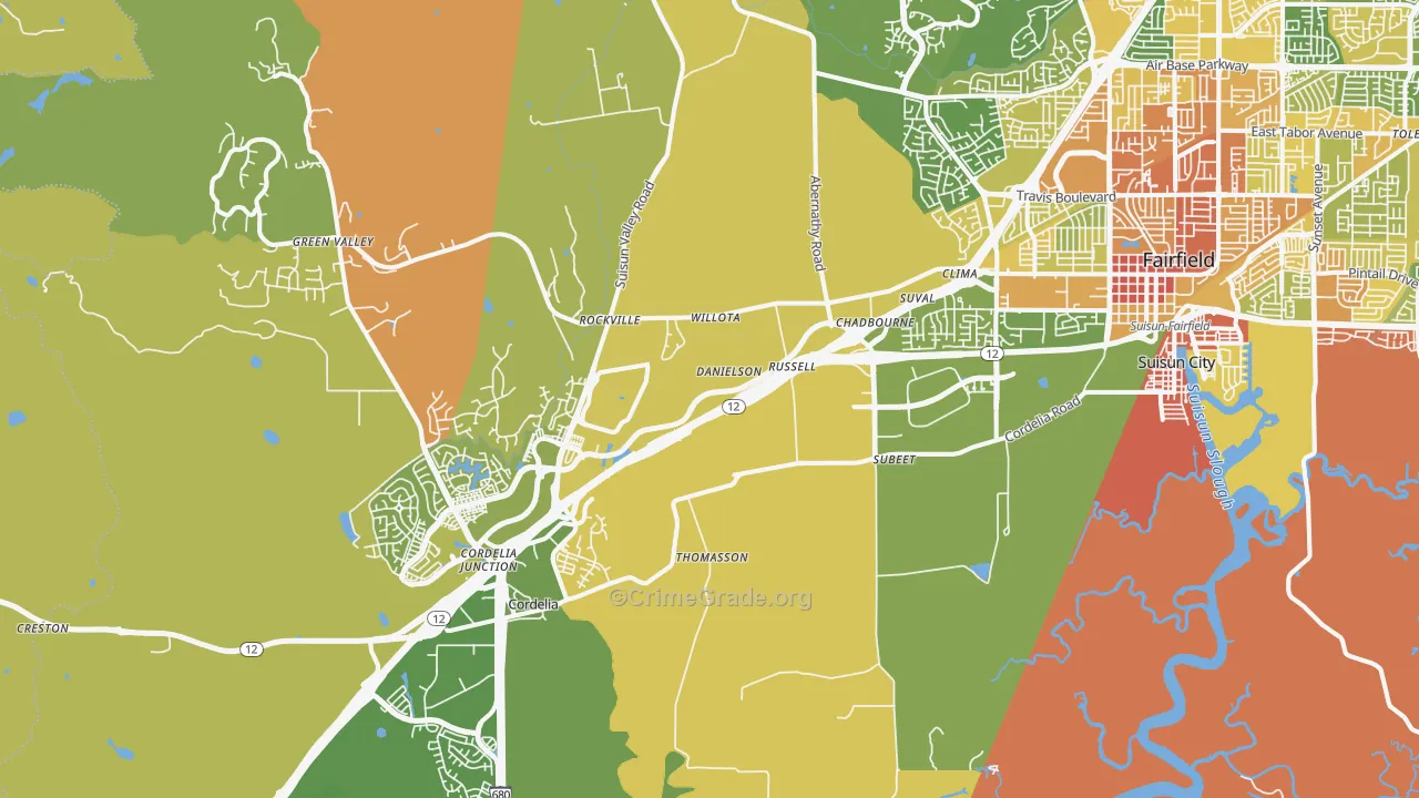 94534, CA Map of Vehicle Theft Rates
