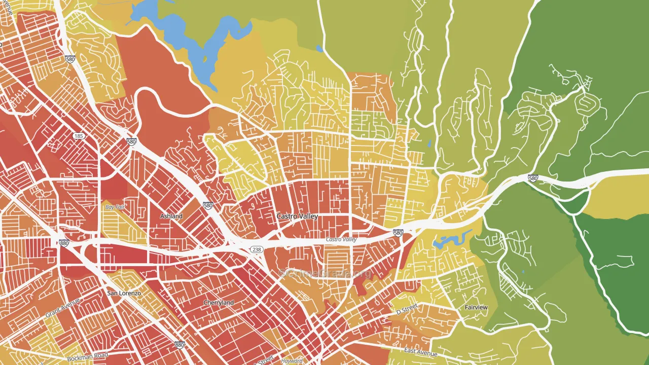 94546, CA Map of Vehicle Theft Rates