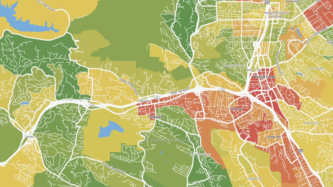 94549, CA Map of Vehicle Theft Rates