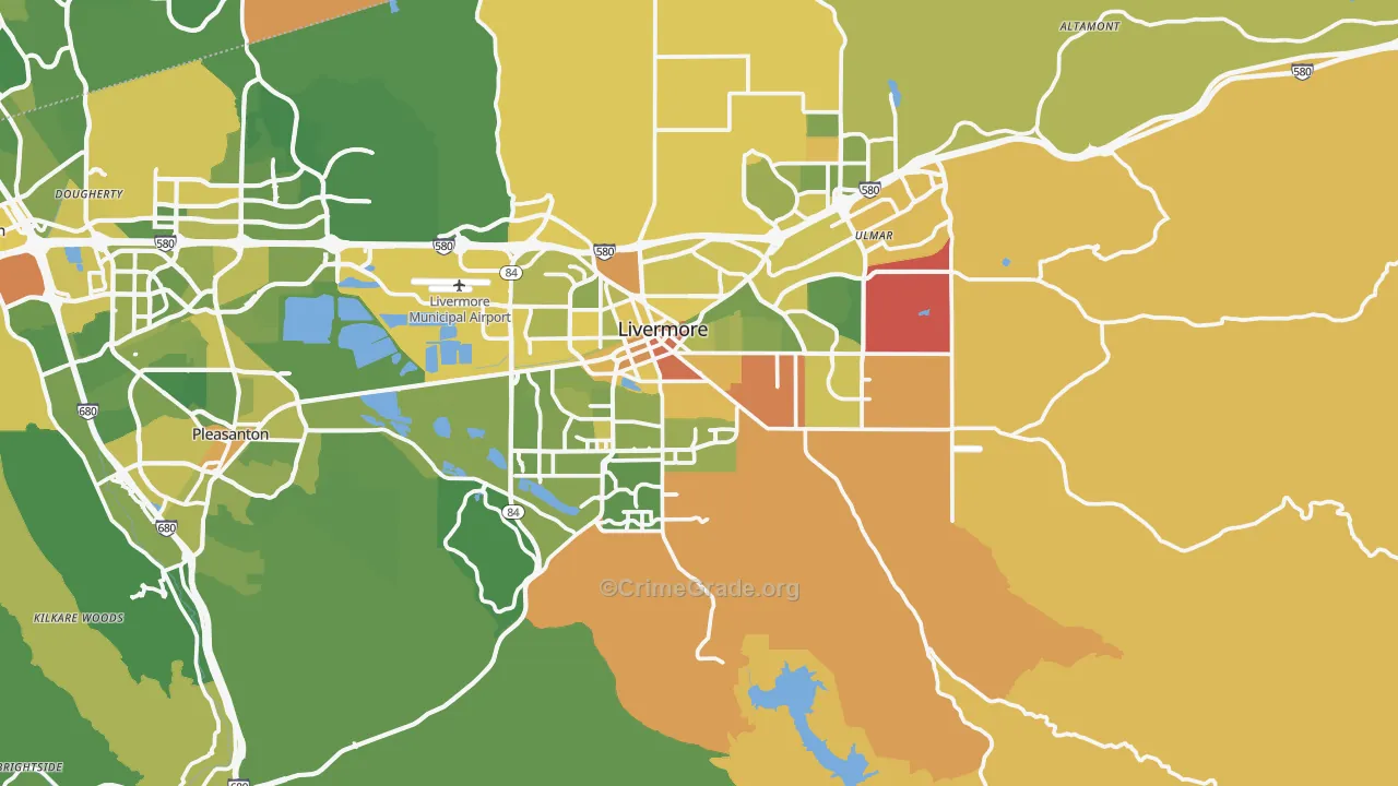 94550, CA Map of Vehicle Theft Rates