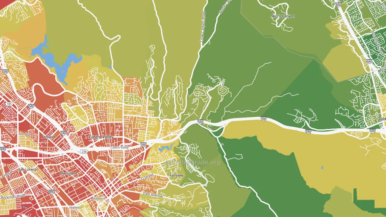 94552, CA Map of Vehicle Theft Rates