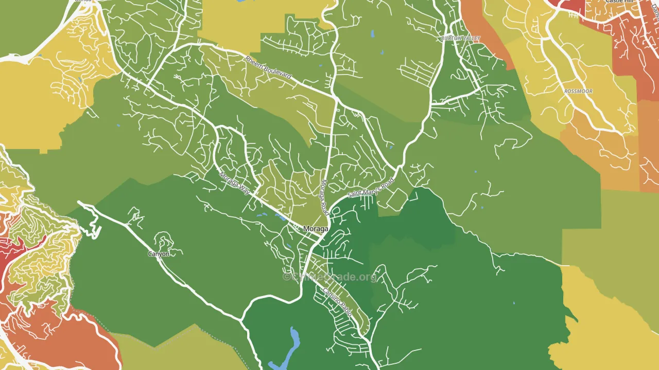 94556, CA Map of Vehicle Theft Rates