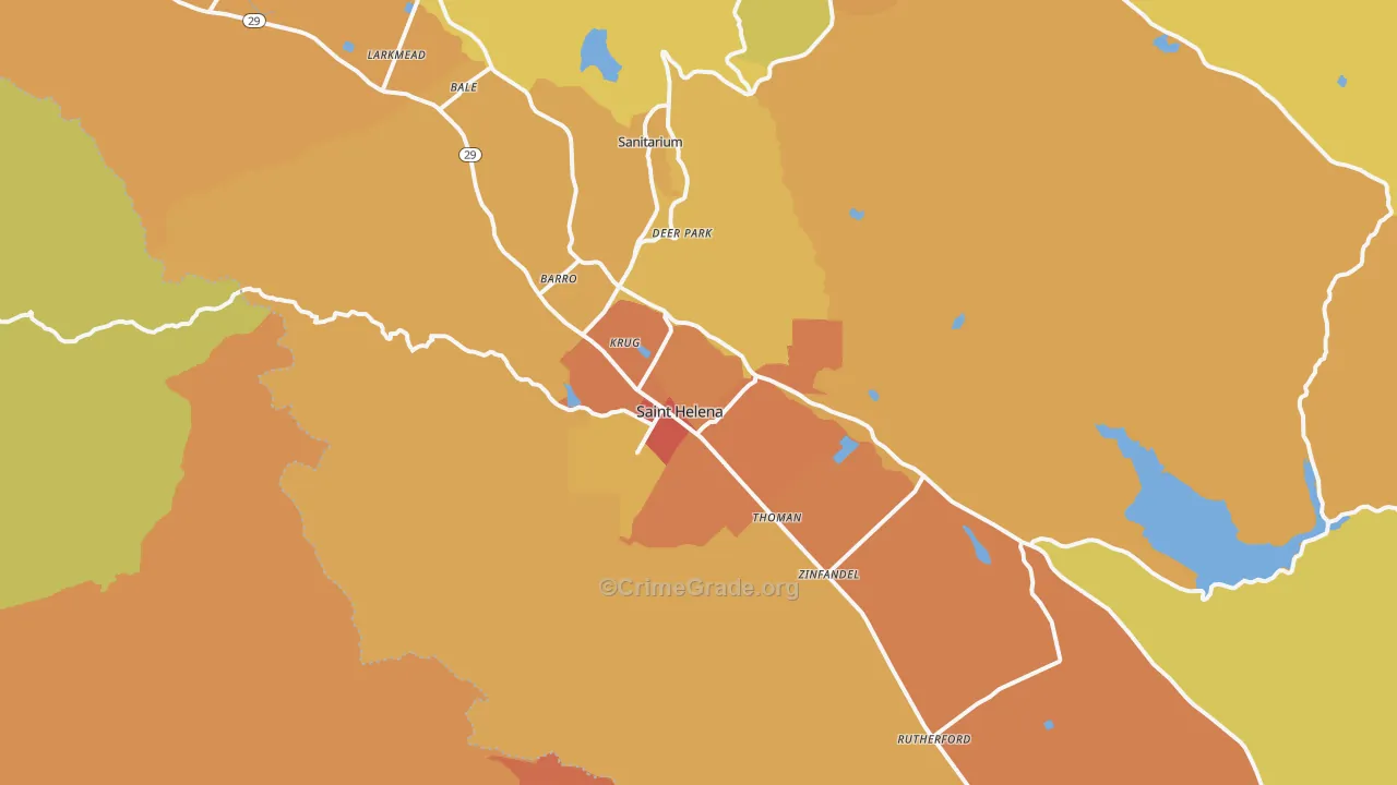 94574, CA Map of Vehicle Theft Rates