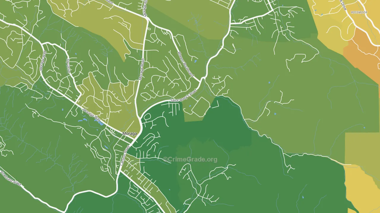 94575, CA Map of Vehicle Theft Rates