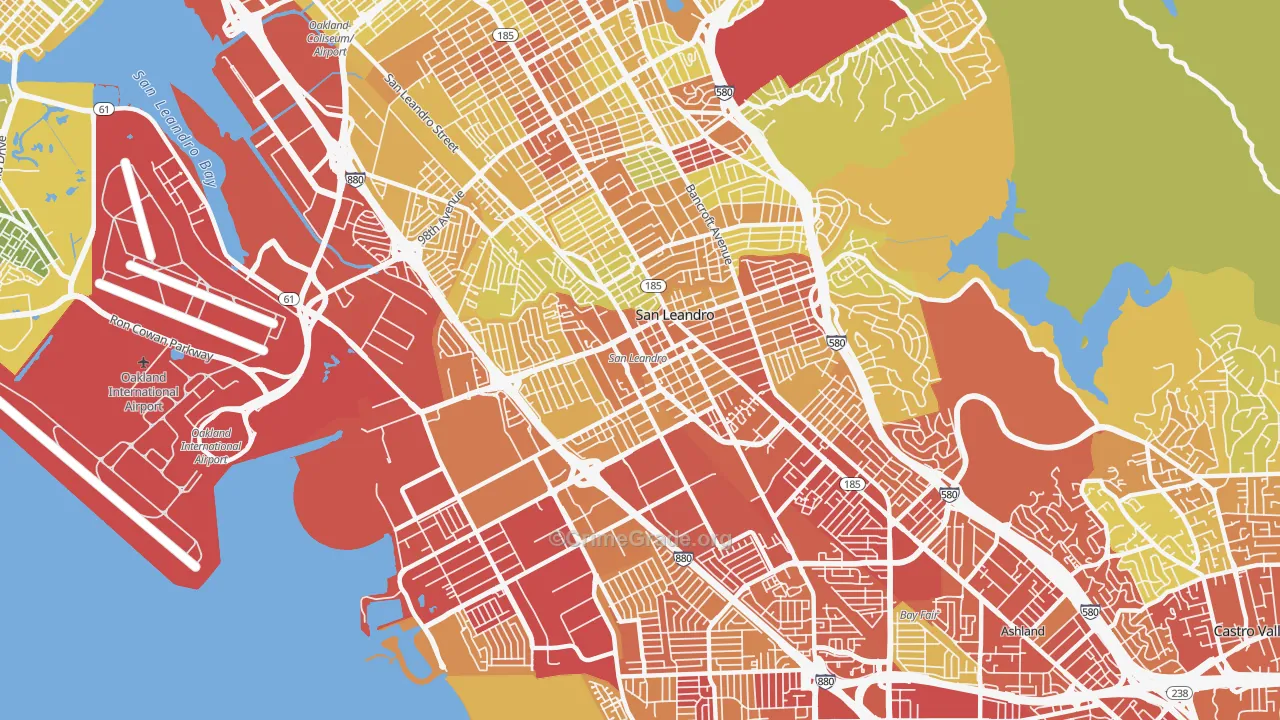 94577, CA Map of Vehicle Theft Rates