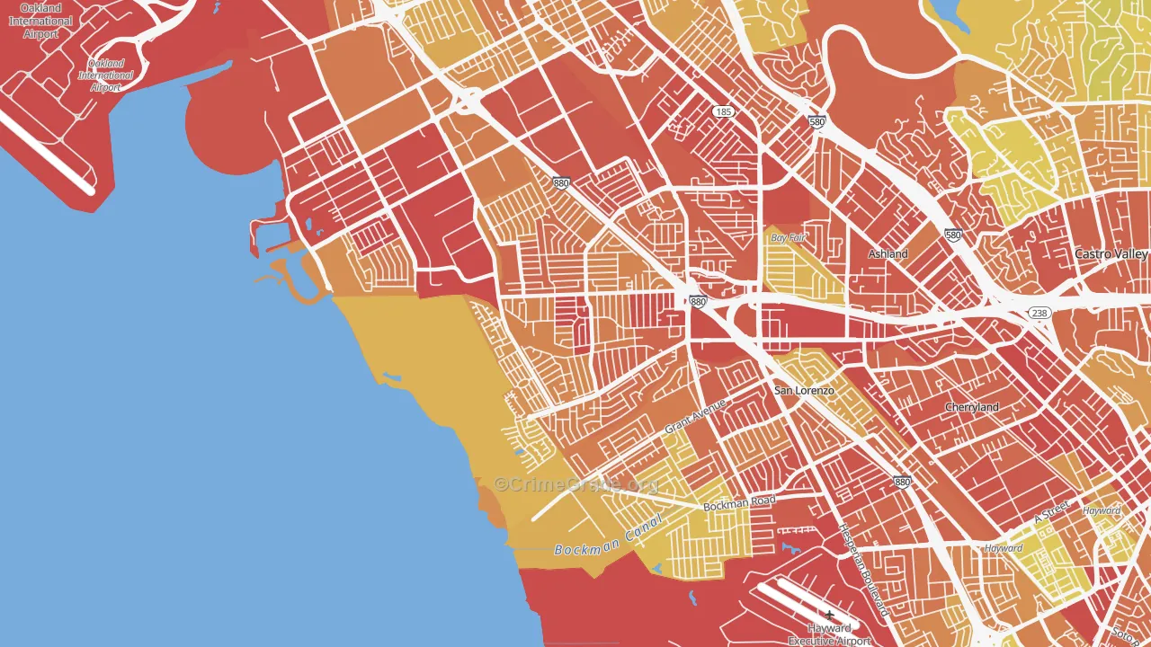 94579, CA Map of Vehicle Theft Rates