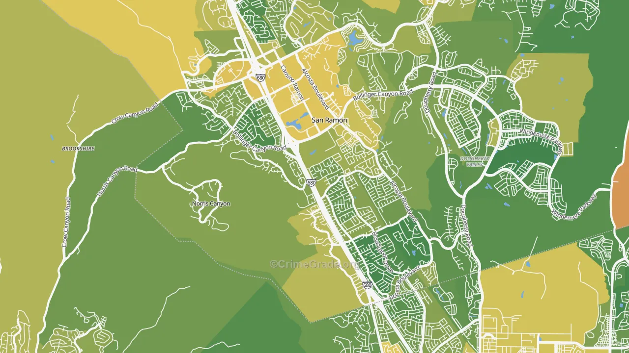 94583, CA Map of Vehicle Theft Rates