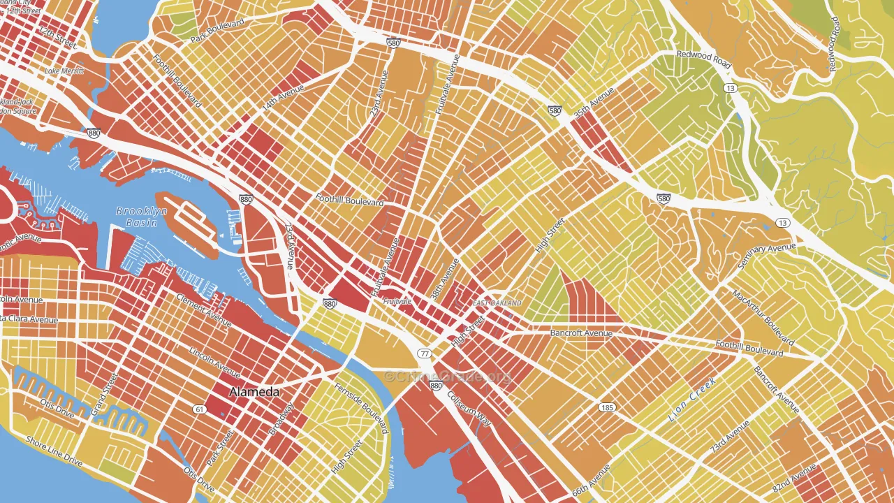 94601, CA Map of Vehicle Theft Rates