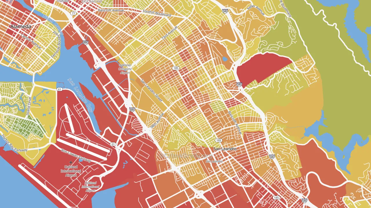 94603, CA Map of Vehicle Theft Rates
