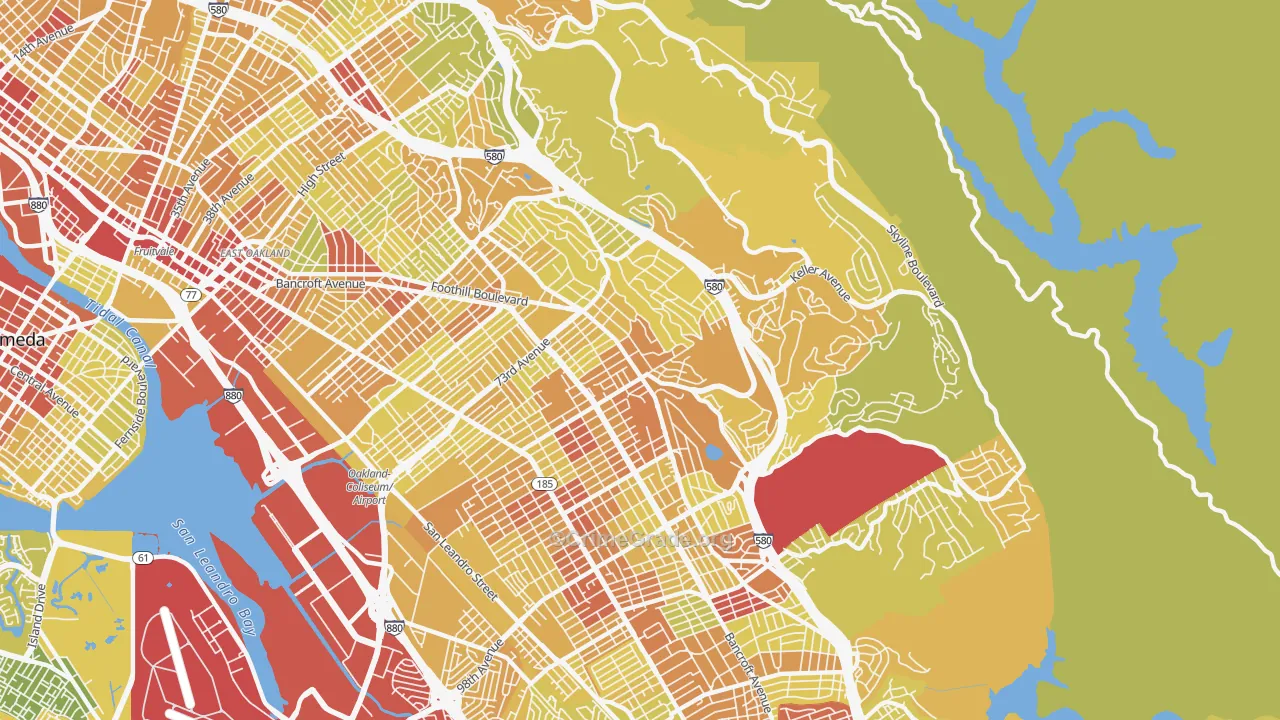 94605, CA Map of Vehicle Theft Rates
