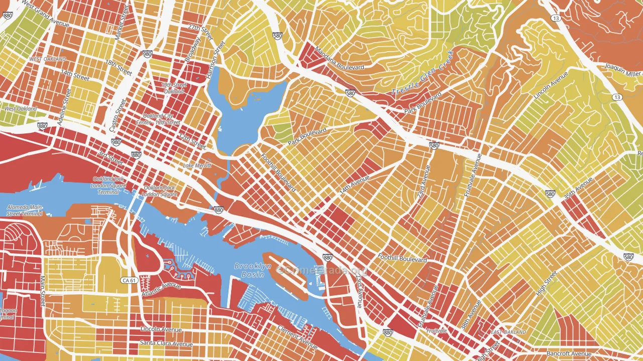 94606, CA Map of Vehicle Theft Rates