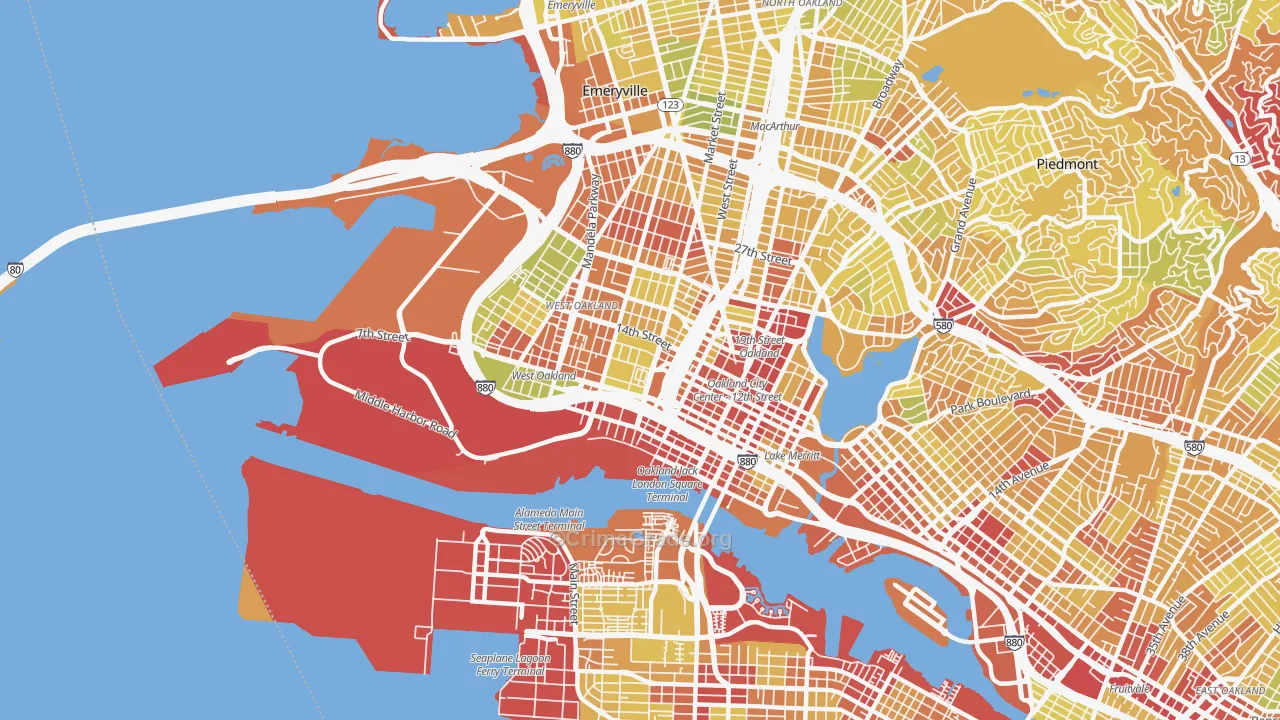 94607, CA Map of Vehicle Theft Rates