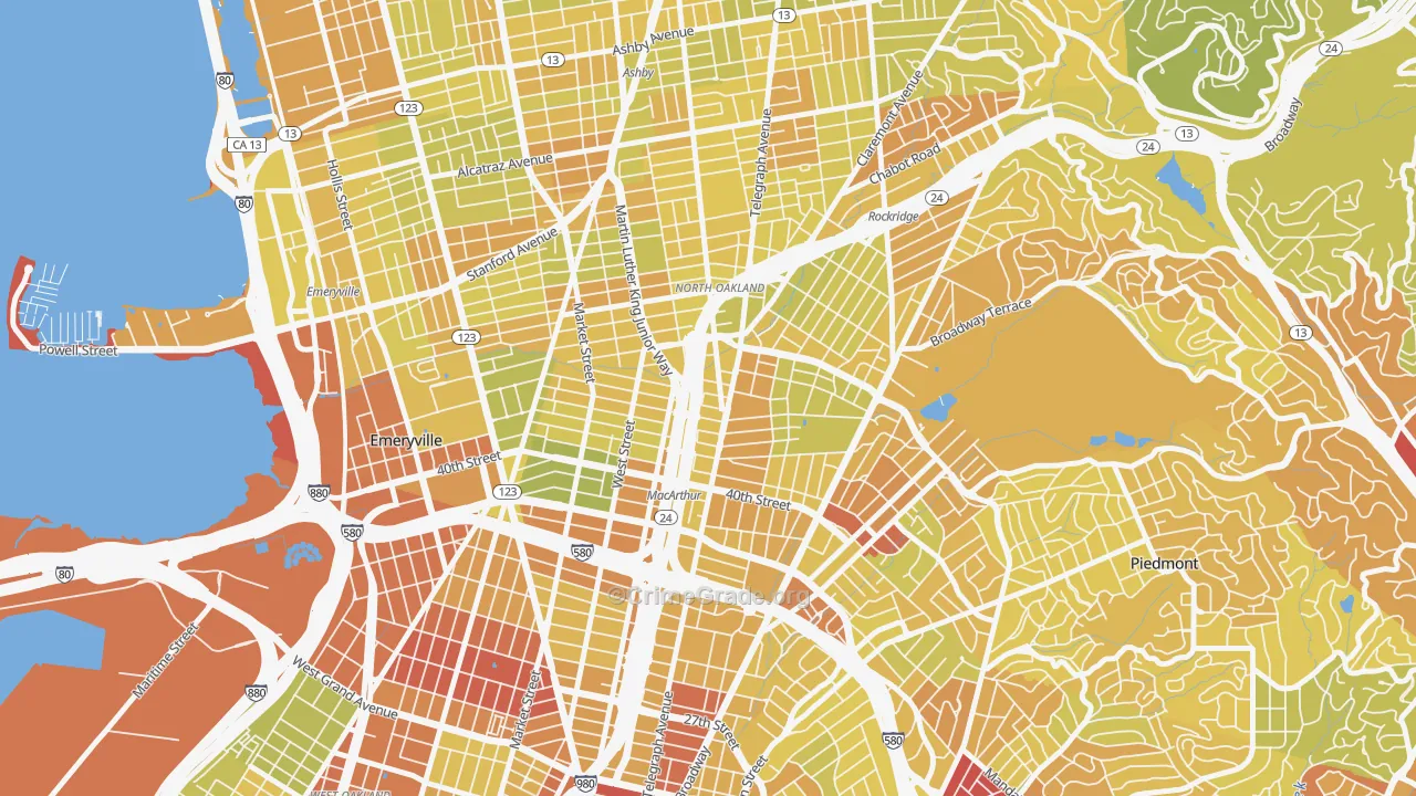 94609, CA Map of Vehicle Theft Rates