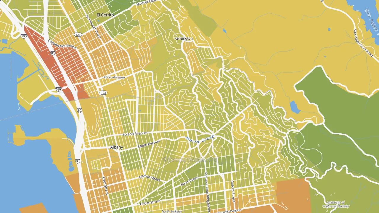 94707, CA Map of Vehicle Theft Rates