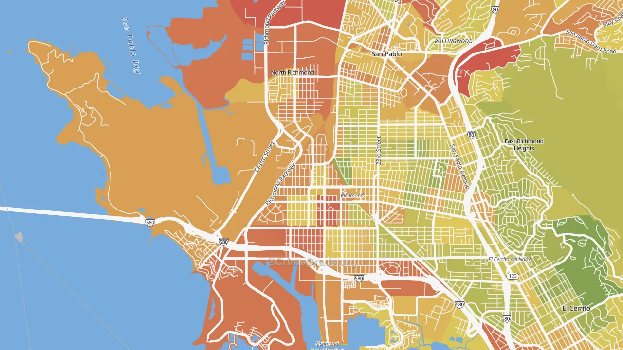 94801, CA Map of Vehicle Theft Rates