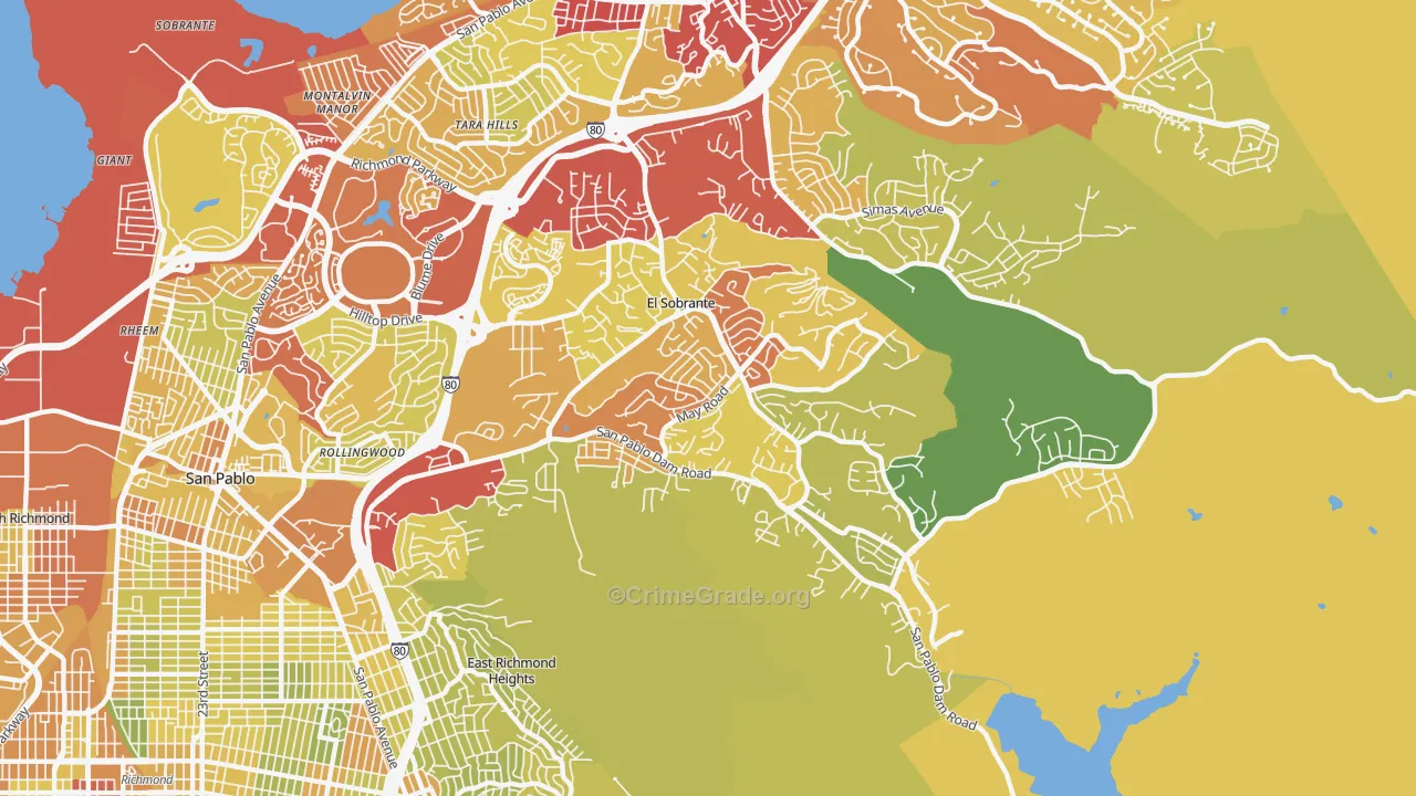 94803, CA Map of Vehicle Theft Rates