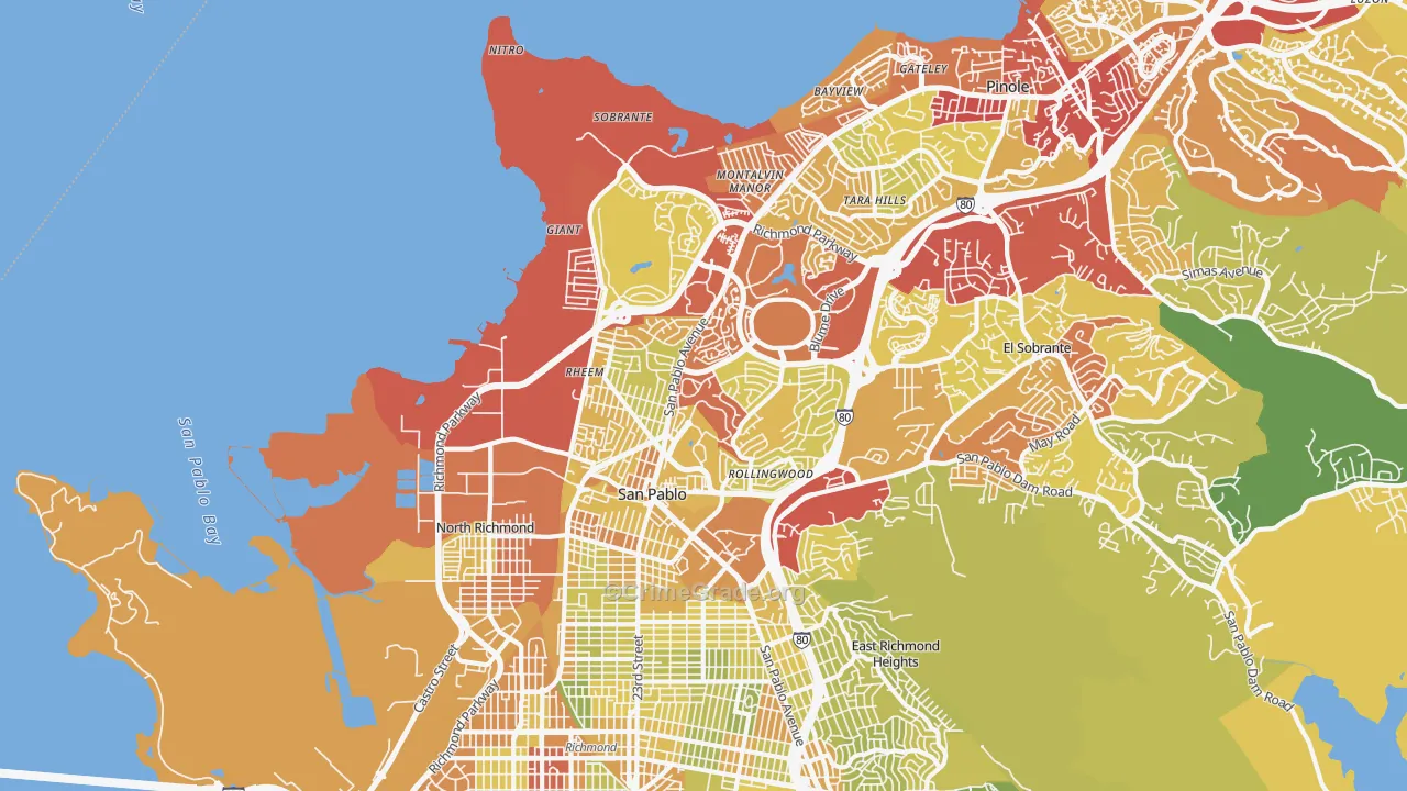 94806, CA Map of Vehicle Theft Rates