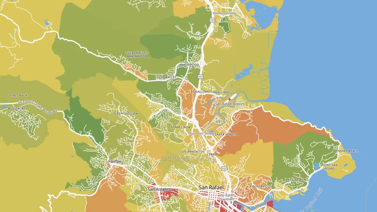 94903, CA Map of Vehicle Theft Rates