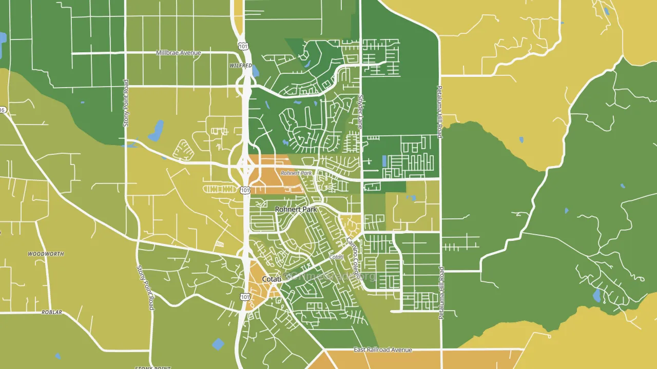 94928, CA Map of Vehicle Theft Rates