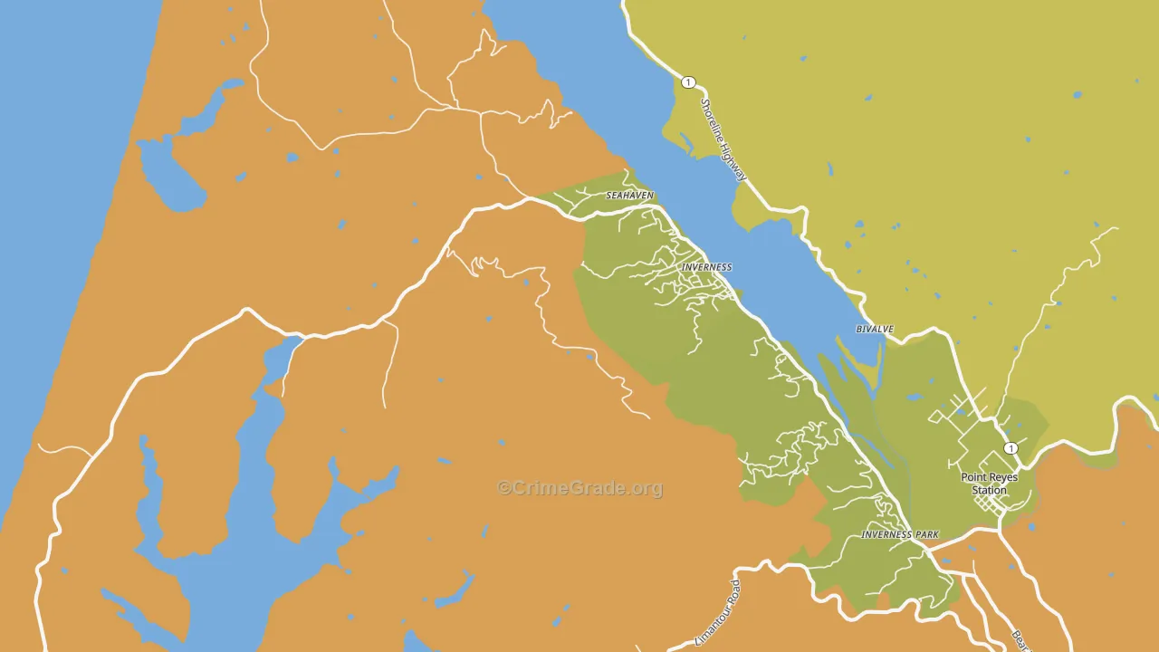 94937, CA Map of Vehicle Theft Rates