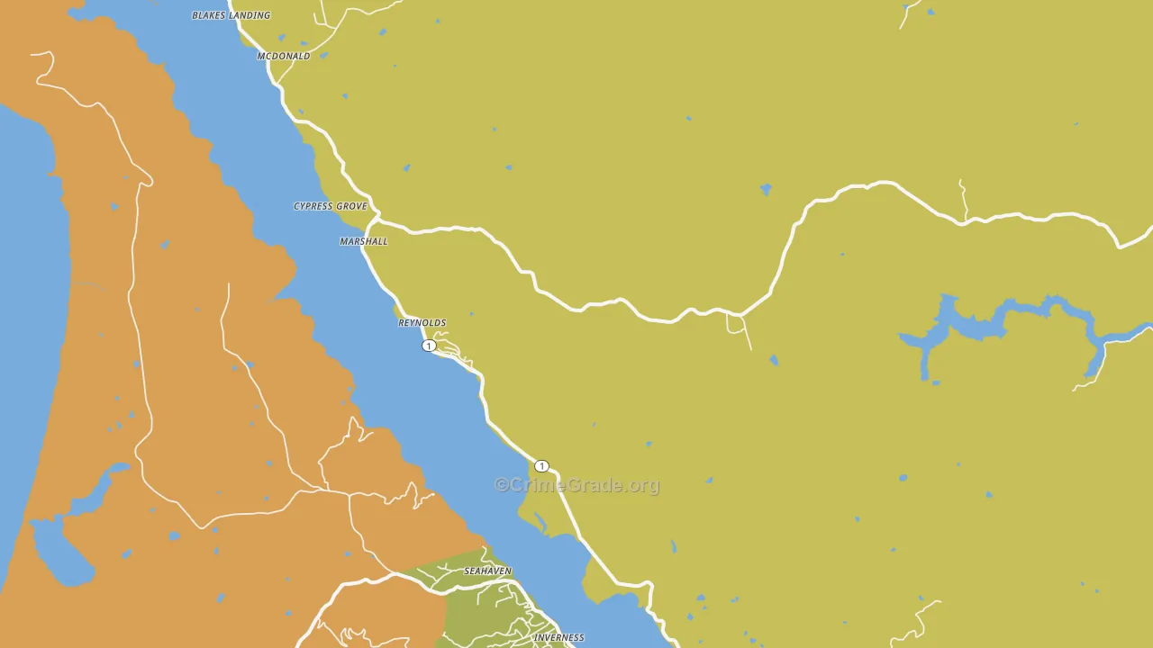 94940, CA Map of Vehicle Theft Rates