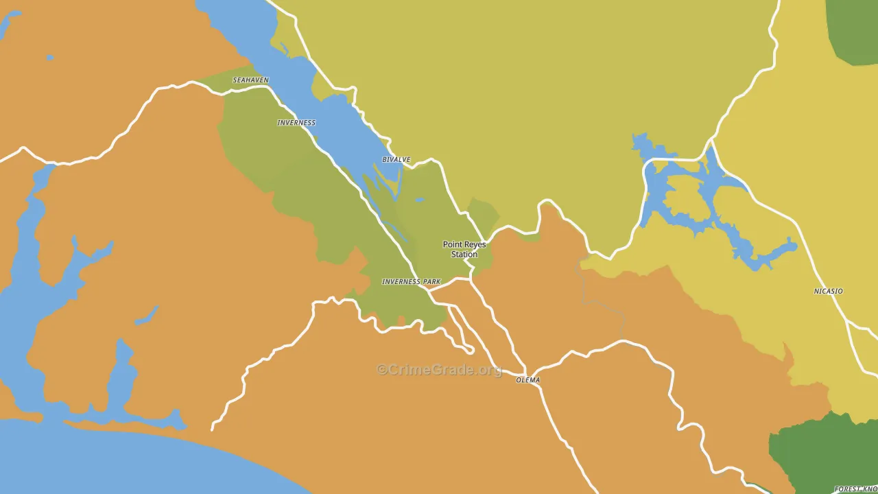 94956, CA Map of Vehicle Theft Rates