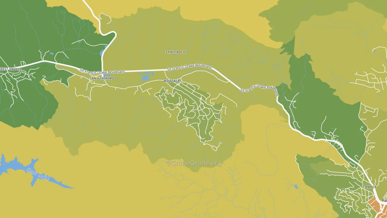 94973, CA Map of Vehicle Theft Rates