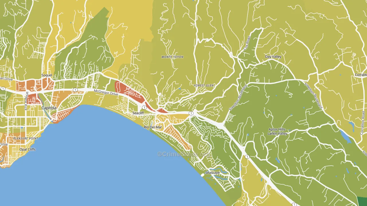 95003, CA Map of Vehicle Theft Rates